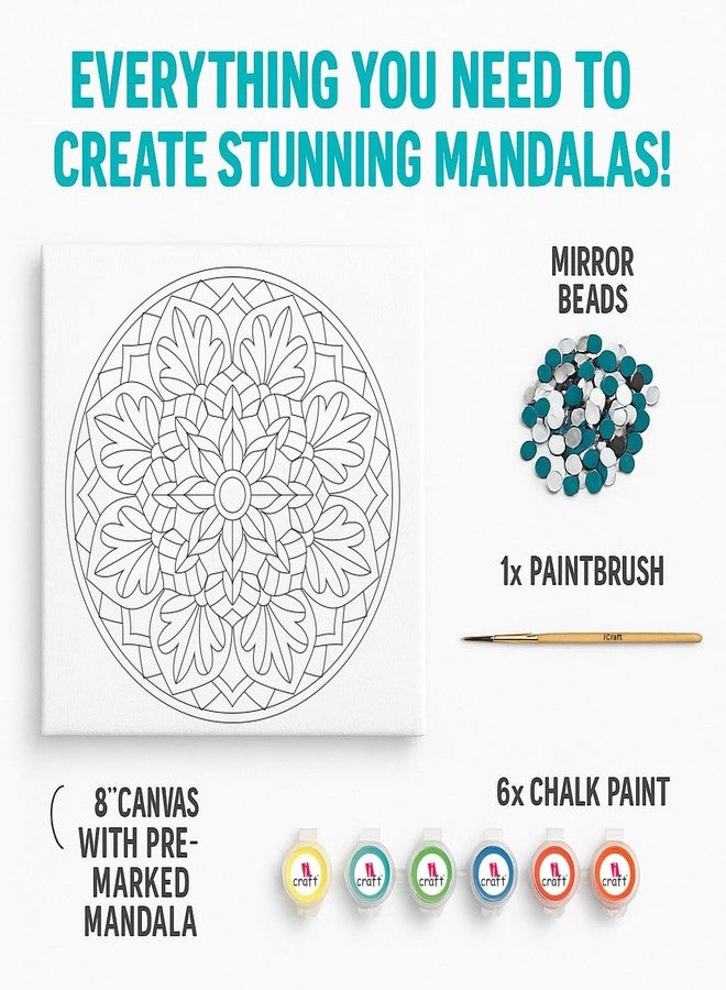 iCraft Canvas Mandala Kit (Zen Petal Mandala 3) - Image 2